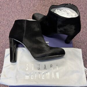 Brand NEW Stuart Weitzman black pony fur boots